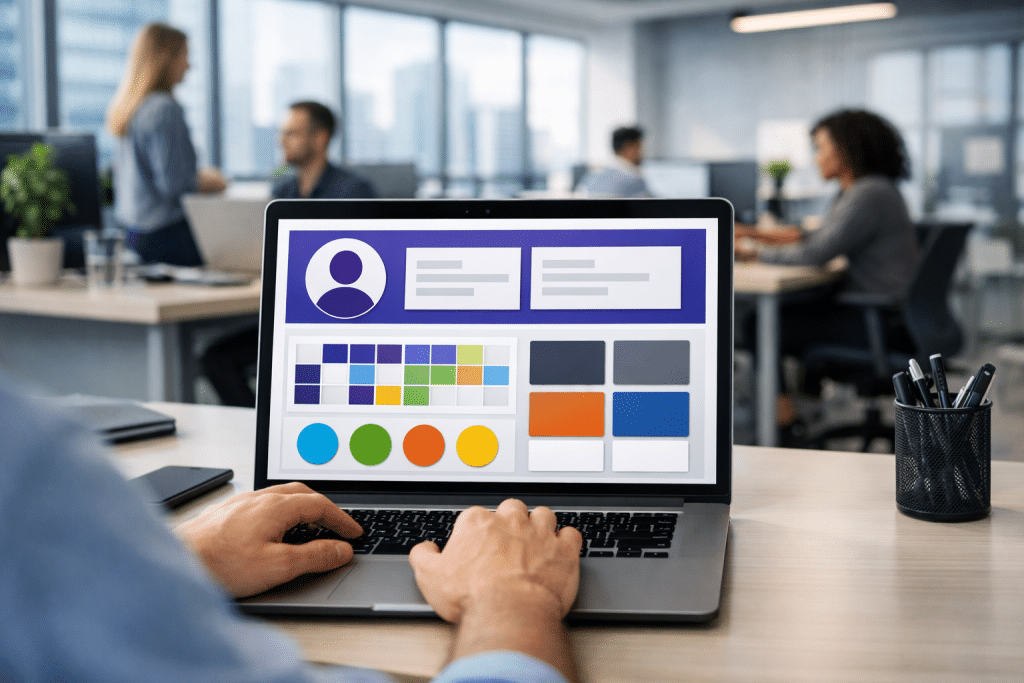 An employee manages their self-service dashboard