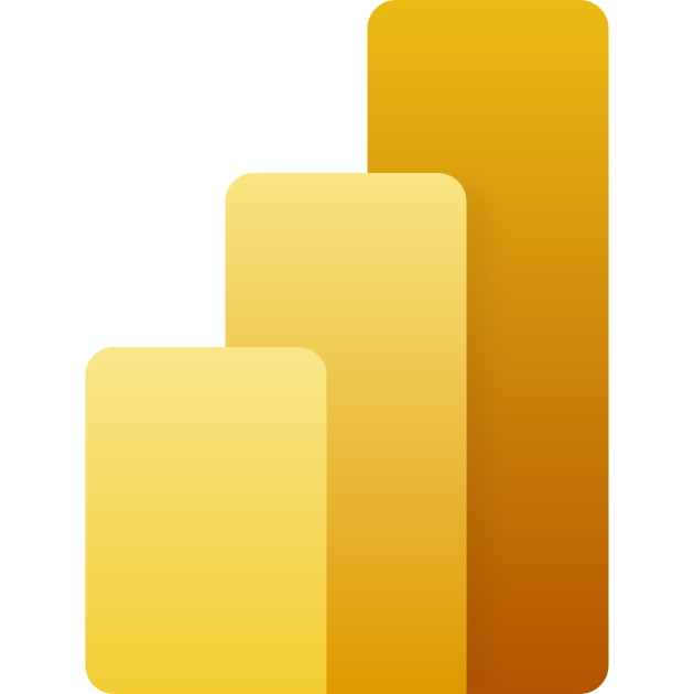 Abstract gradient bar chart with three rounded bars increasing in height from left to right.