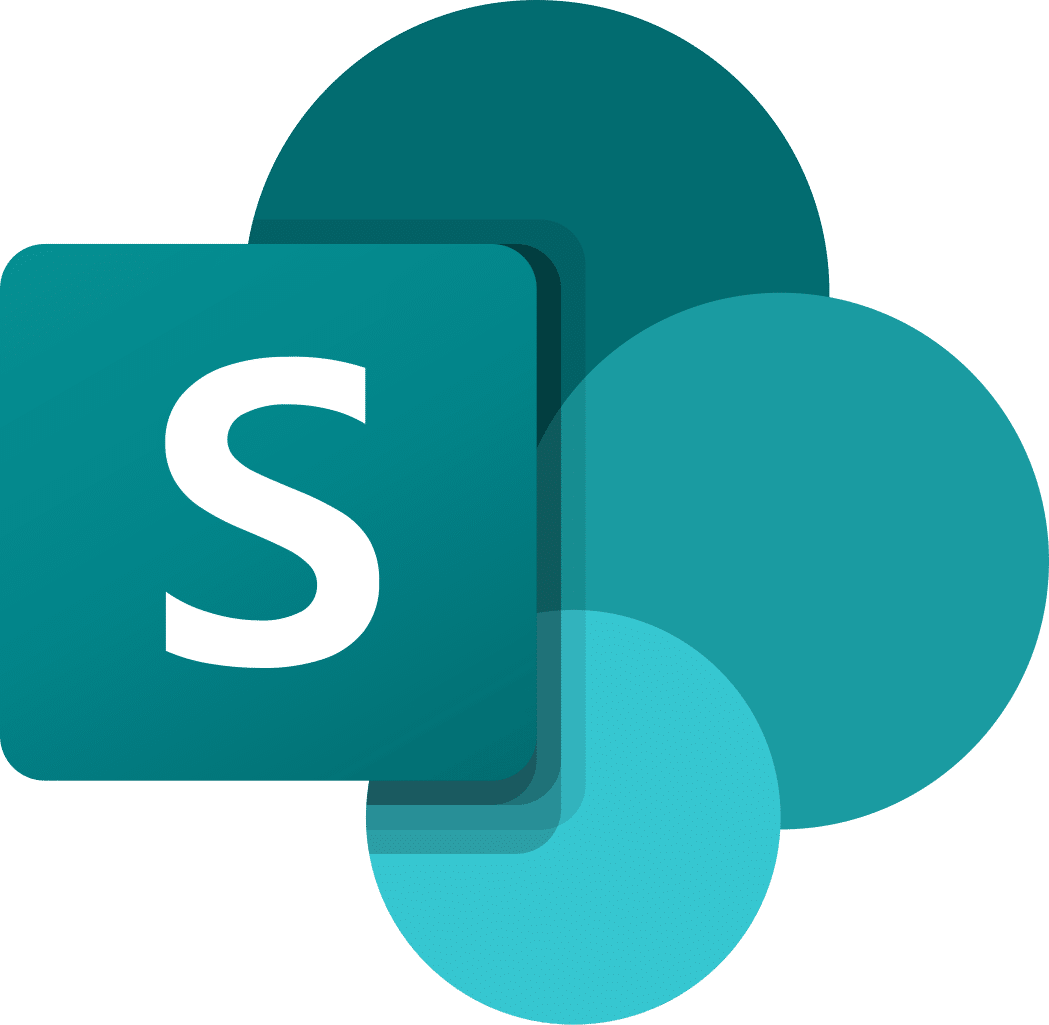 Teal square logo with a white letter S and overlapping teal circles in the background.