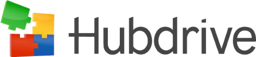 Hubdrive logo with four colorful puzzle pieces (green, red, orange, blue) beside the word Hubdrive.