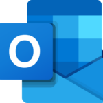 Outlook mail icon: a blue square with a white 'O' over an overlapping envelope, representing Microsoft Outlook