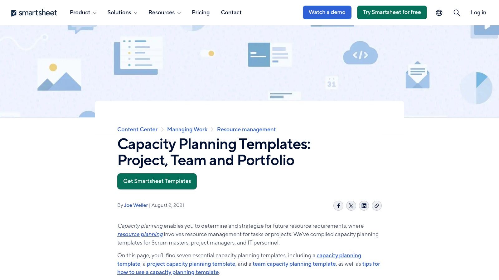 Smartsheet Staff Plan Management Template Set