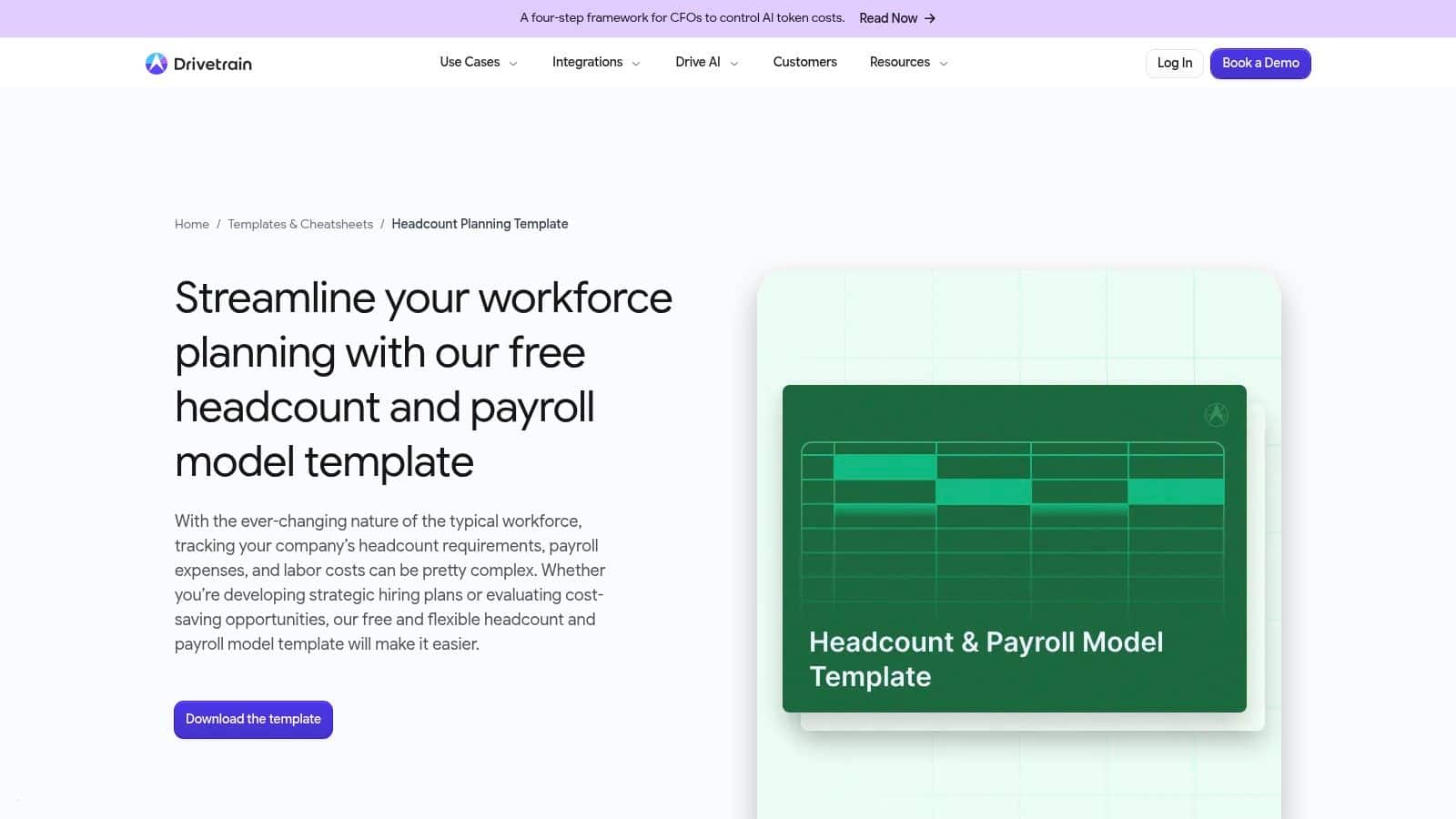 Drivetrain Headcount and Payroll Planning Template