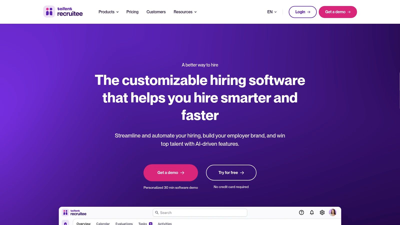 Tellent Recruitee hiring software