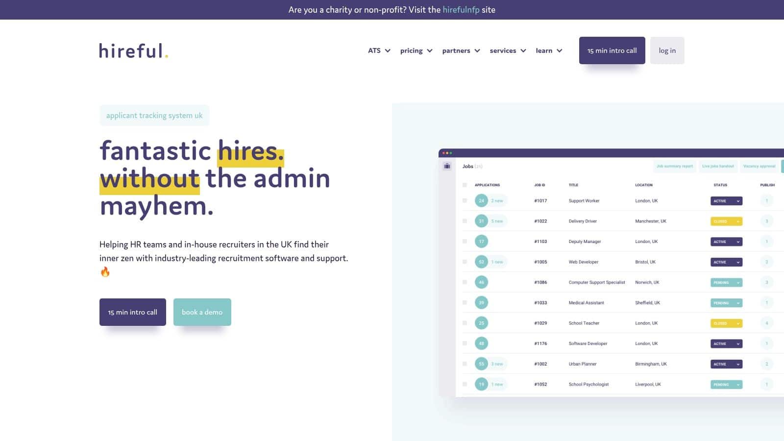 hireful applicant tracking software